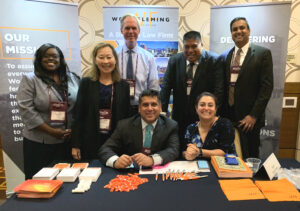 Wong Fleming table at NAMWOLF Annual Meeting and Law Firm Expo 2019